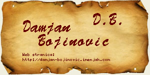 Damjan Bojinović vizit kartica